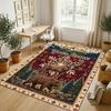 Winter Snowman Theme Soft Crystal Velvet Rug Custom Name & Text Print Non Slip Floor Rug for Bedroom Living Room