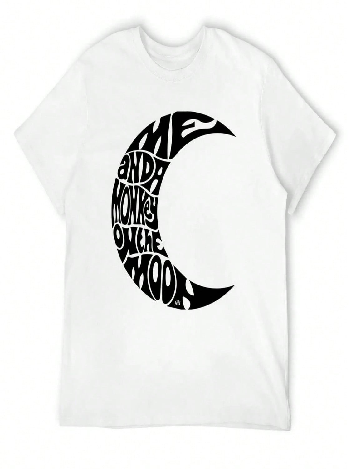 Felt - Me And A Monkey On The Moon T-Shirt Funny Shirt Cotton Customizeds unisex Tshirt S разноцветный