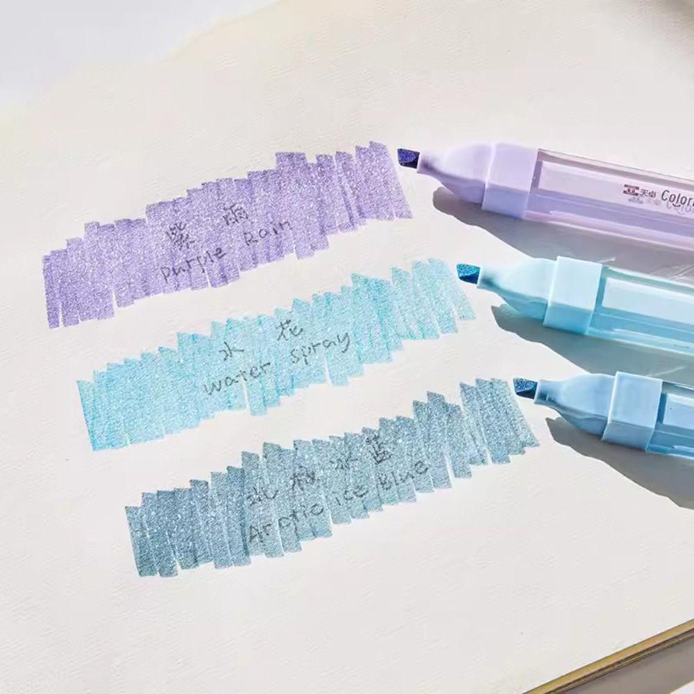 

3 шт./компл. Защита глаз сверкающий маркер градиентный цвет ручка для счета руки подарок студенту 02