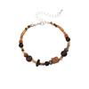 Irregular Retro Wooden Beaded Bracelet, Zen Ethnic Style, High-End Temperament Jewelry Women
