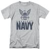U.S. Navy Eagle Logo T Shirt Mens Licensed USN USA Military Tee Sport Gray