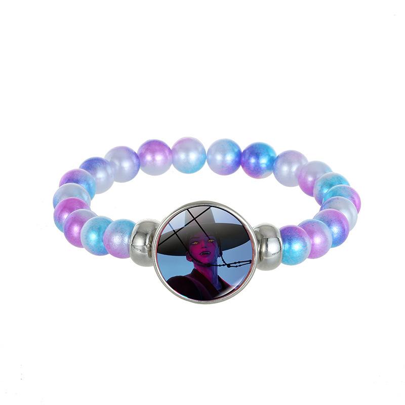 1Pc Demon Hunters K-Pop Lumi Zoe Mira Saja Boy Color Bead Bracelet