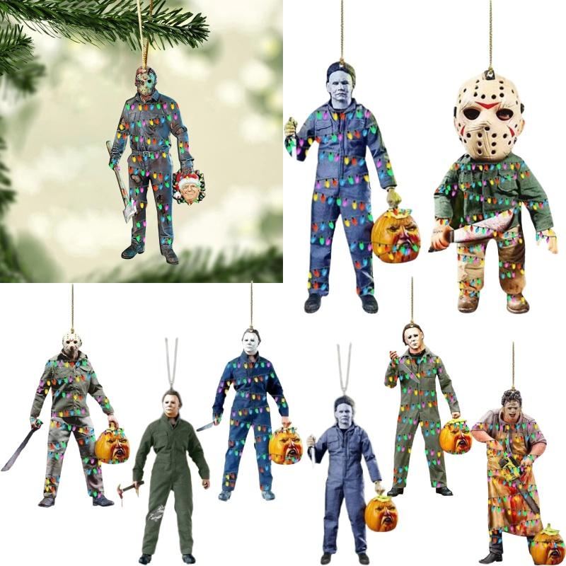 Halloween Pumpkin Skull Decoration Acrylic Holiday Atmosphere Christmas Tree Hanging Pendant