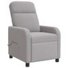 Massage Recliner Light Gray Boucle