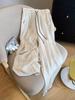 Women's Summer Satin Wide-Leg Ink Wash Pants – Casual, Floor-Length, Lazy Style