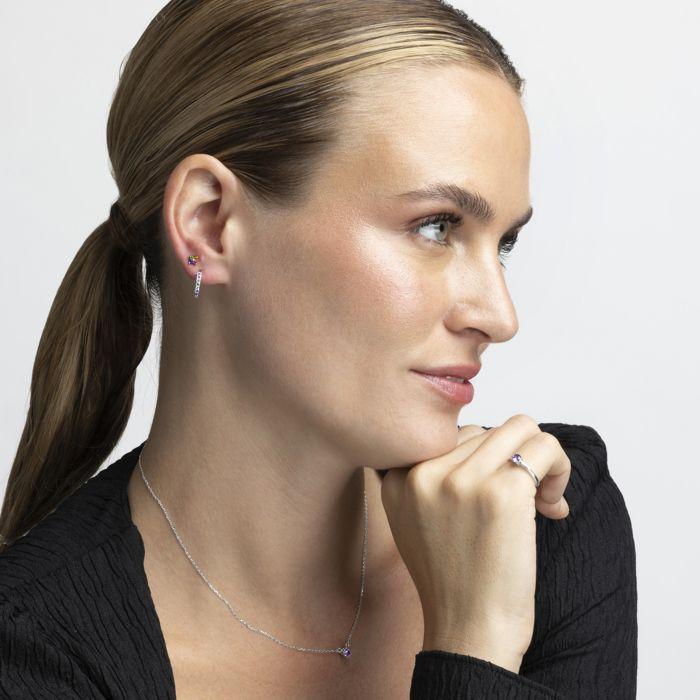 Bague - Luxenter - Otieno - Argent 925 - Zircone Améthyste - Finition Rhodiée