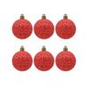 For Macaron Color Crackle Christmas Ornaments Set Of 6, 8cm Decorative Balls Christmas Crafts Supplies Christmas Decorations