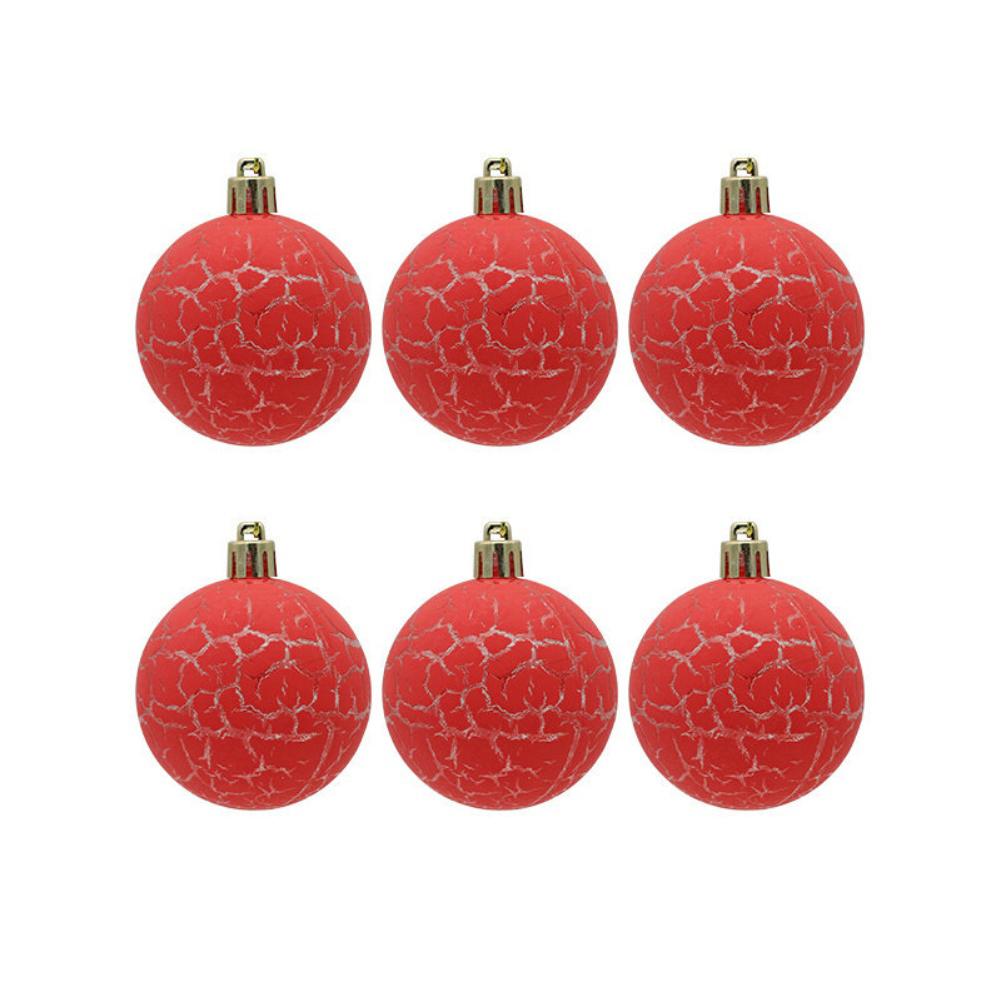 Für Macaron-Farbe Crushed Christmas Ornaments Set von 6, 8cm Dekorationskugeln Weihnachts bastelbedarf Weihnachtsdekorationen