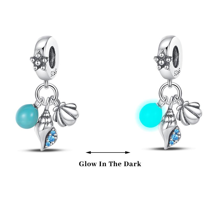 Copper Color Fireflies Bees Stars Turtles Luminous Charms Beads Fit 3Mm Original Bracelets Diy Jewelry Gift