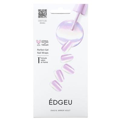 Perfect Gel Nail Wrap, ENA 319, Mirror Violet, 19-piece Set