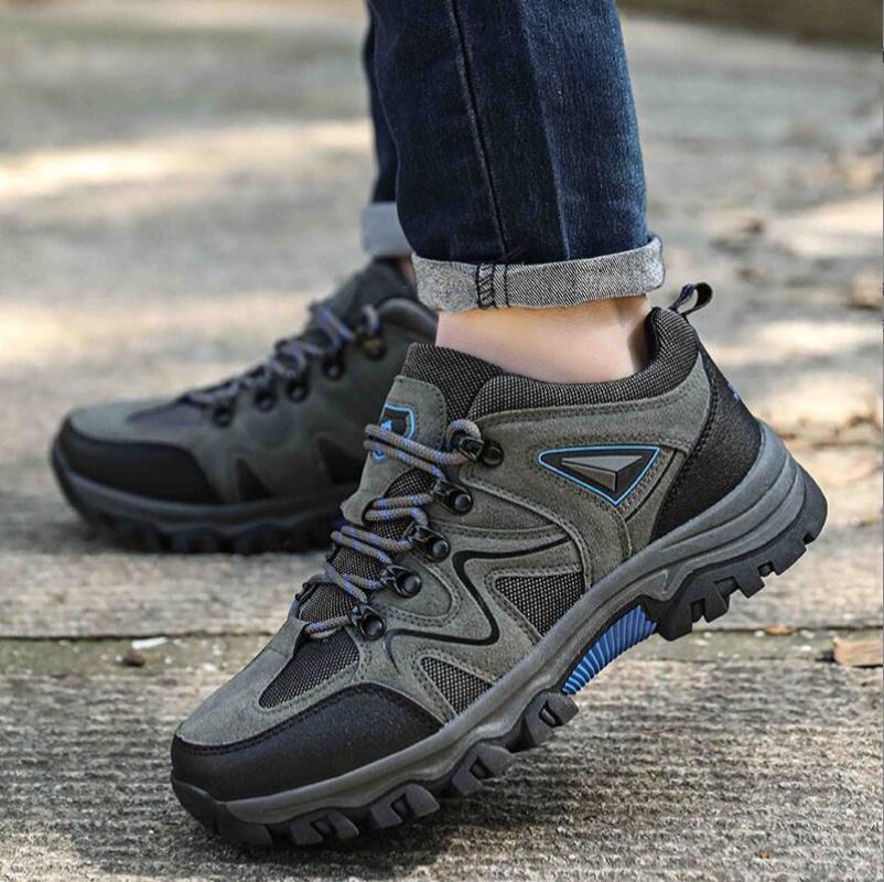 Men'S Outdoor Hiking Shoes, Breathable Comfortable Arch Support Non-Slip Mountaineering Travel Sneakers