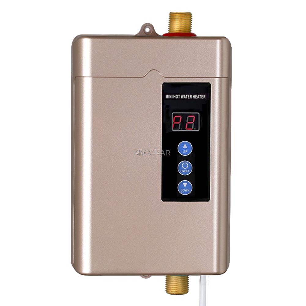 110/220V Instant Electric Water Heater Intelligent Touch Heating Fast 3 Seconds Hot Shower with Temperature Display 4000W