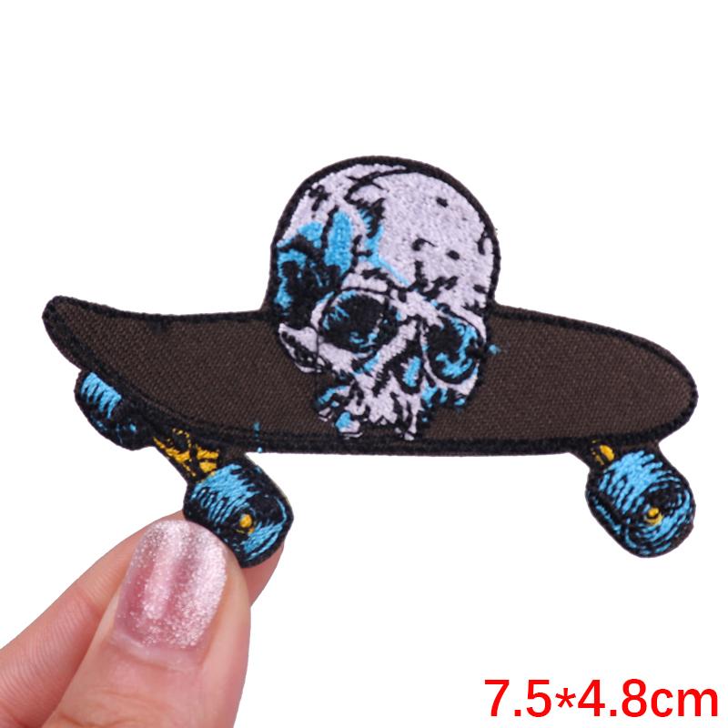 Jackets Embroidered Patches Diy Flame Bat /Horror Punk Patch Iron On Patches For Clothing Thermoadhesive Patches On Clothes Diy 