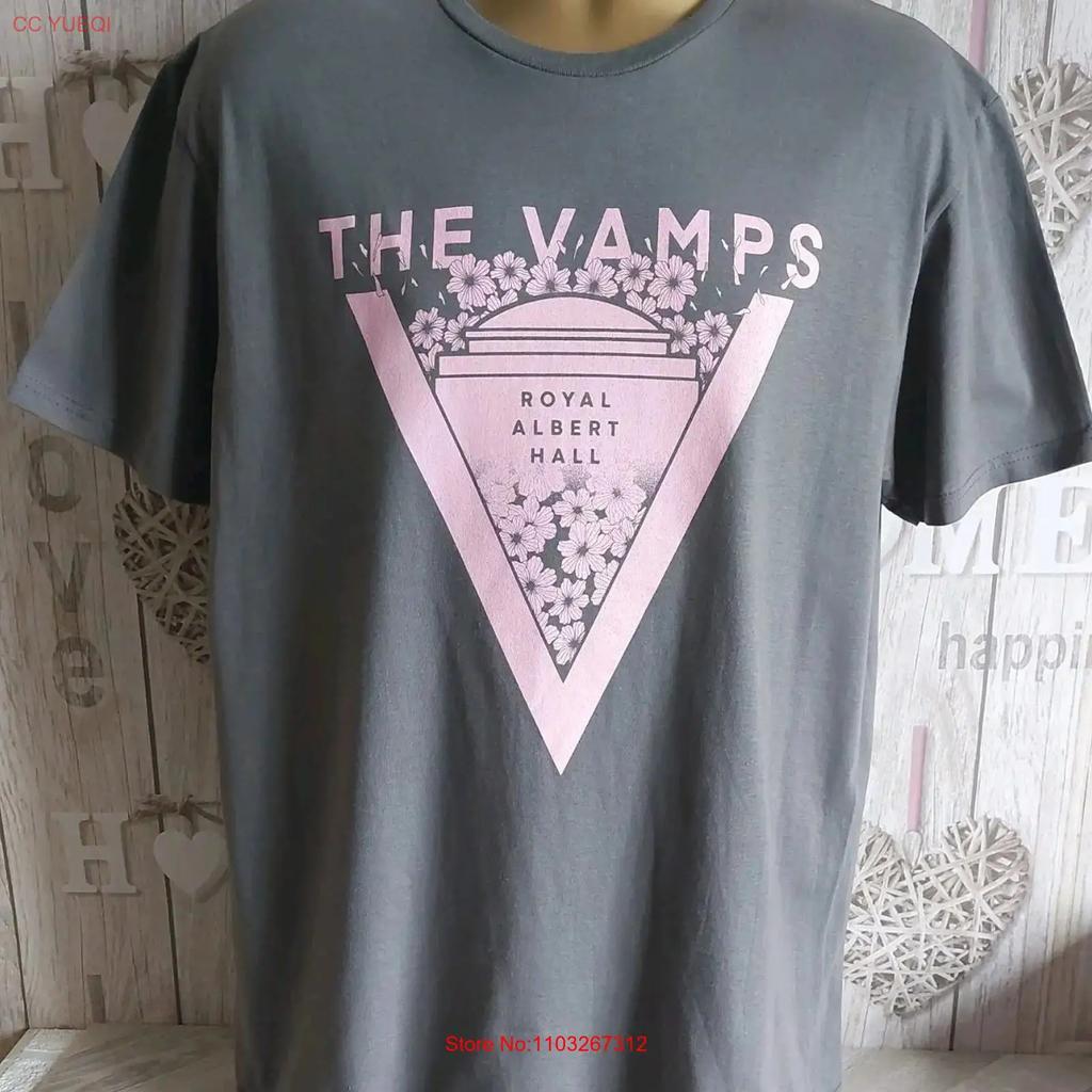 The Vamps Unisexs L Live At Royal Albert Hall 2023 Grey Music Themed T Shirt Vintage Fashion Homme Streetwear Stretched