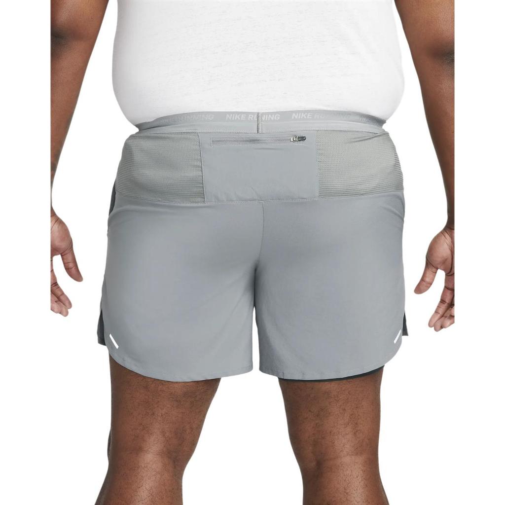 Nike Solid Color Brand Logo High Waist Drawstring Split Shorts Men Shorts Silver DM4759-084