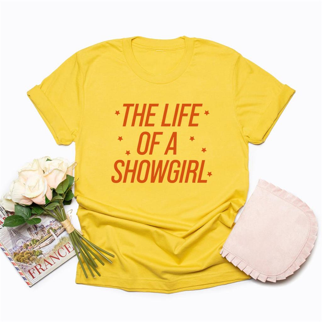 The Life of A  Showgirl Shirt in My Showgirl Era T-Shirt Women Tshirts TS 2025 Album Tee Showgirl Music Fan Gift T-shirt Women Clothes