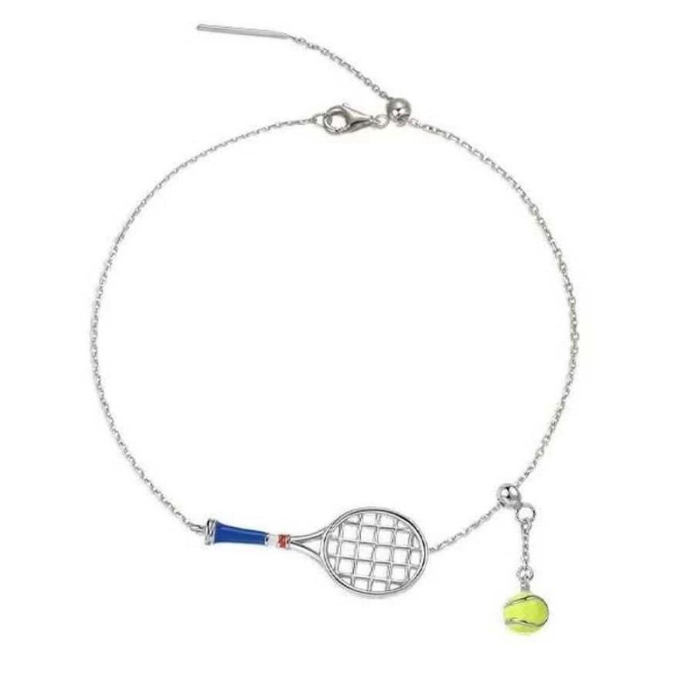 Adjustable Sporty Necklace Handwoven Couple Hand Chain New Tennis Racket Bracelet Tennis Accessory
