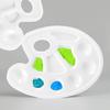 Children's Ten-Well Oval Paint Palette for Watercolor & Acrylics