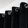 Black Velvet Curtain With Eyelets 140X250