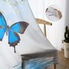 Butterfly Petal Water Pattern Gradient Modern Tulle Curtains For Living Room Bedroom Home Kitchen Window Sheer Curtains
