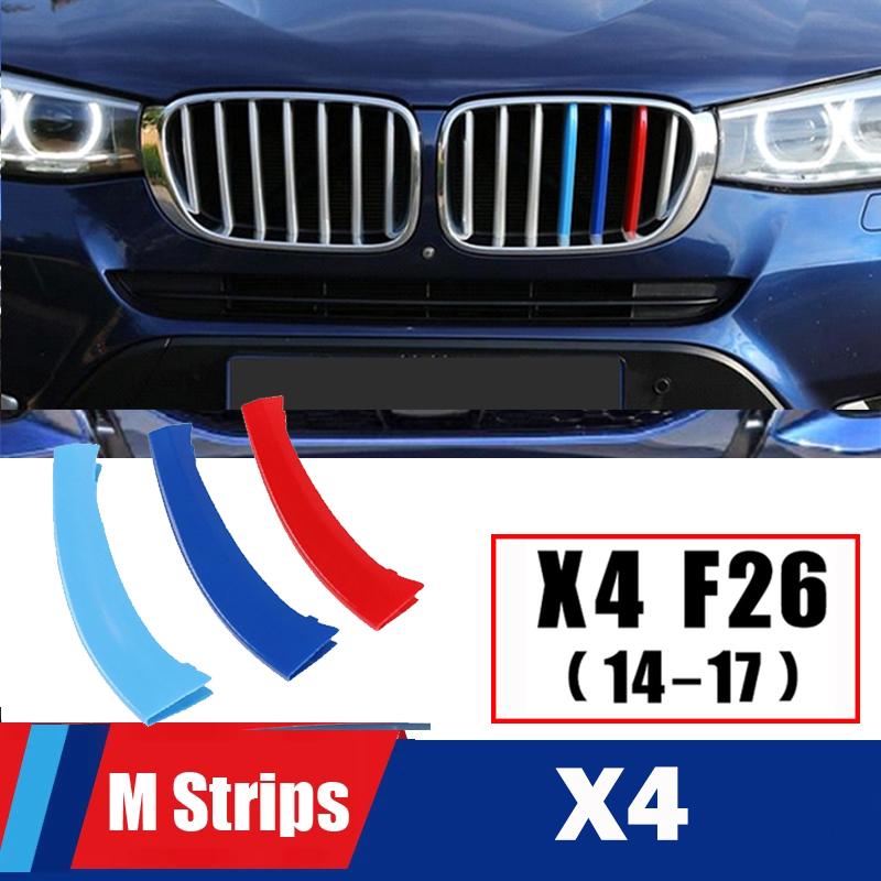 MLKK4 M Power Front Grille Trim Strips For BMW X1 X2 X3 X4 X5 X6 X7 F48 F49 E84 F39 F25 F26 G01 G02 F15 E70 G05 F16 E71 E72 G07 Z4 E89