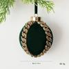 Flocked Velvet Velvet Christmas Ball 8cm Diameter Rhinestone Christmas Balls  Party Decoration