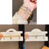 Bear Charm Bracelet With Cubic Zirconia Genuine Gold Plating For Womens Fashion Accessories