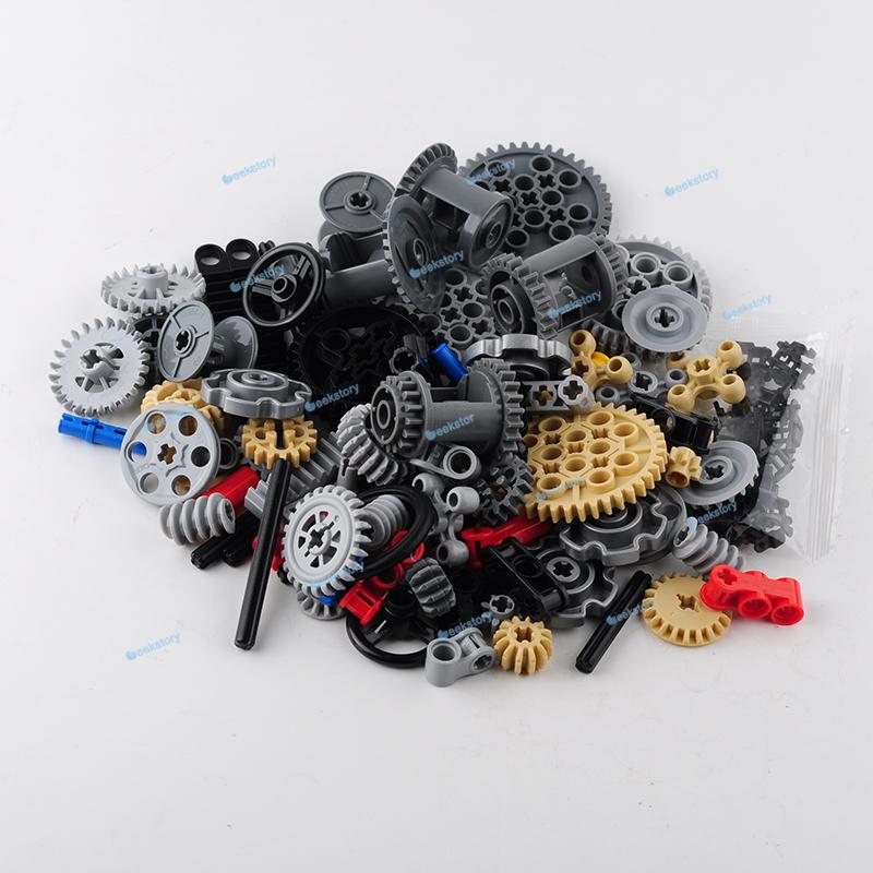 116PCS Gear/Shaft Set Technology Building Blocks Parts Multi-style Gears Mixing Assembly 9686 DIY Toys MOC Bricks Accessories
