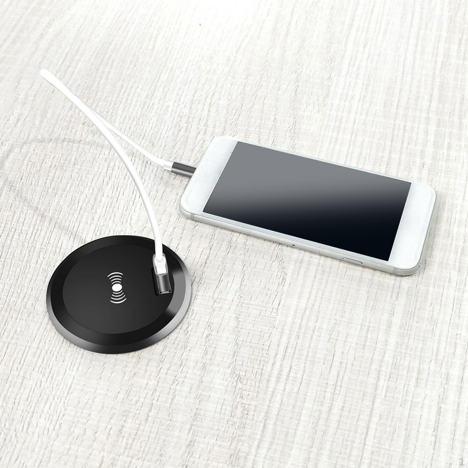 

Встроенное зарядное устройство Скрытая зарядная база 15 Вт USB зарядка Быстрая зарядка для мобильных телефонов чёрный