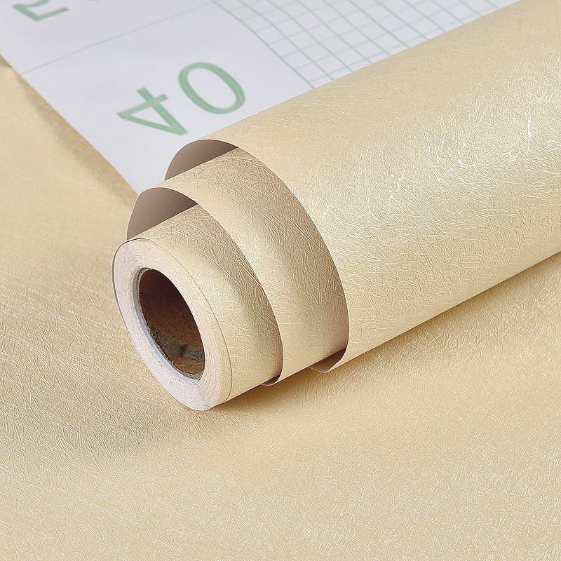 40cm Simple Pure Color Silk Self-adhesive Wallpaper PVC Living Room Bedroom Background Wall Waterproof Decoration Wall Stickers