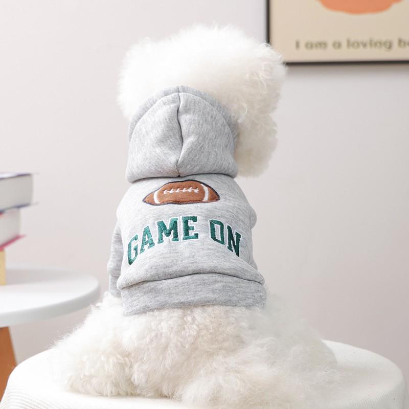 Pet Dog Hooded Sweater Small Breeds Warm Windproof Cotton Casual Outfit XS To XL