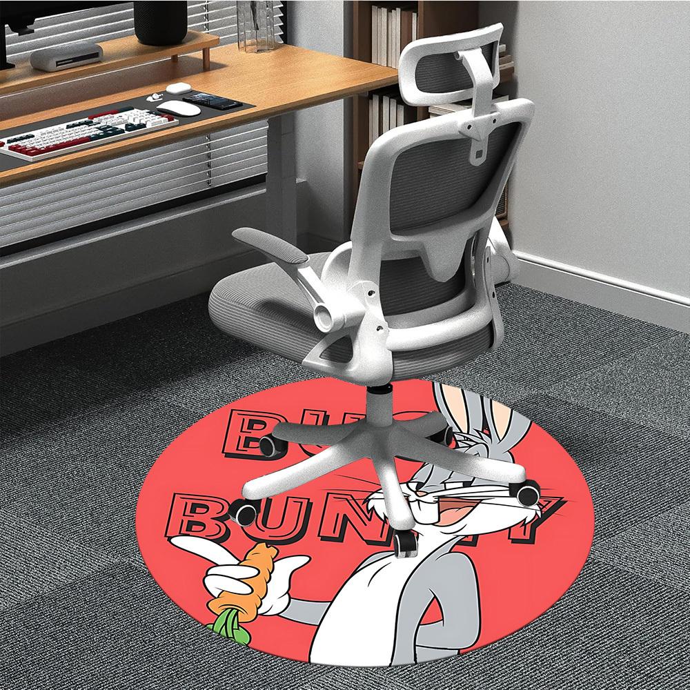 

1pc Bugs Bunny Looney Tunes Office Round Area Rug, Under Office Chairs Bedroom Living Room Home Decor, Room Decoa1016158 80cm by 80cm