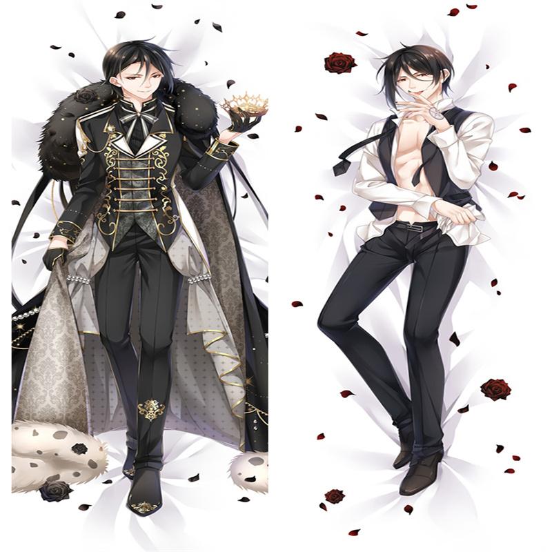 

60x180 см Черный дворецкий Dakimakura Sebastianmichaelis аниме обнимающая наволочка для тела чехол на заказ постельное белье наволочка для комнаты отаку