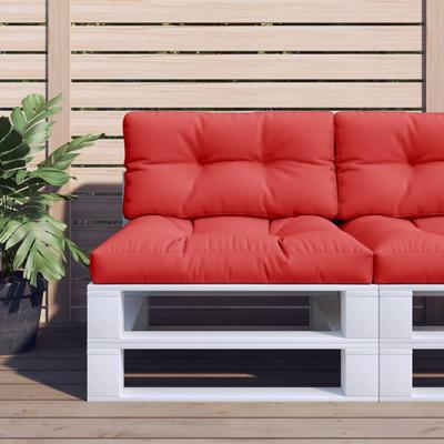 Vidaxl Pallet Sofa Cushions, 2 Pcs, Red, Fabric