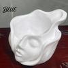 Head Shape Planter Pot Abstract Human Face Pot 3D Printed Decorative Flowerpot Succulents Plants Container for Home Office Balcony Decor Design