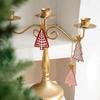 12pcs Christmas Tree Ornaments Set,Contemporary Style Wooden Hanging Decorations,Adjustable Festive Pendants,with No Feathers,for Home,Holiday Decor,