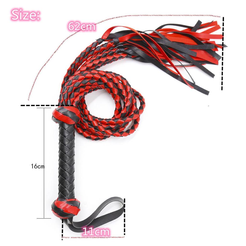 Whip BDSM Sex Toys Flap Butt Twist Braid 62+16cm PU Couple Game Props Bondage Cosplay
