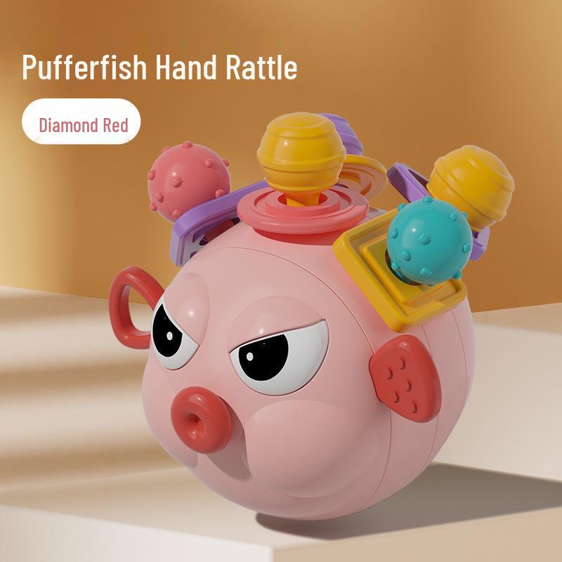 Newborn Educational Teething Rattle & Drum for Babies 0-1 Year