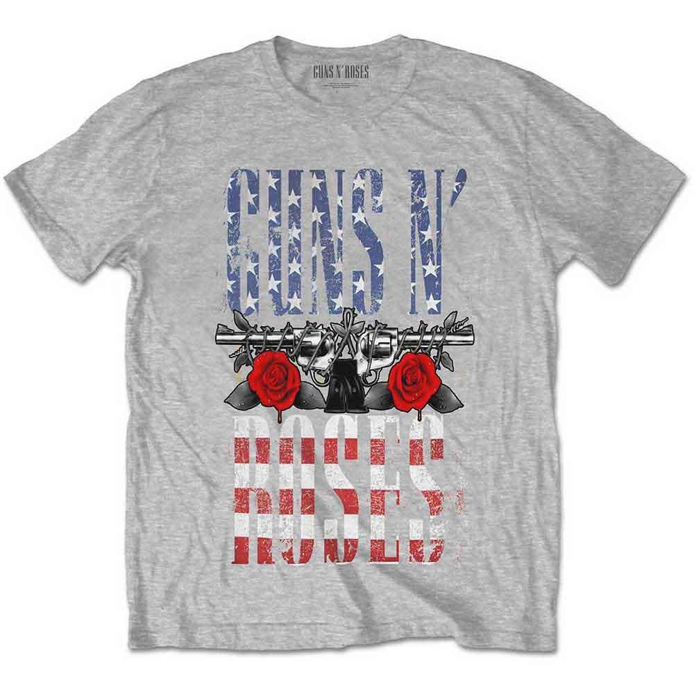 Guns N Roses Us Flag In Logo Unisexs Tshirt