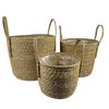 Handcrafted Straw Rope Indoor Plant Basket with Liner