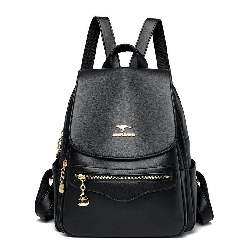 

Новая тенденция среди женщин: рюкзак из мягкой кожи, модный и универсальный, простой, повседневный, школьный рюкзак в стиле колледжа