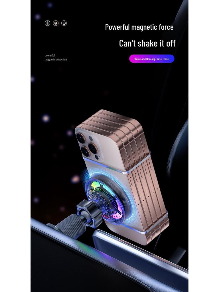Qi2.2 Magnetic Wireless Car Phone Holder with Cooling