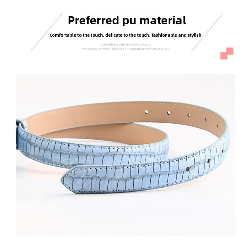 Mary Women's belt fashion decorative belt women's stone pattern buckle belt women's