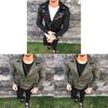 Quality Men Long Sleeve Zipper Motorbiker Jacket With Vintage Slim Fit Coat**
