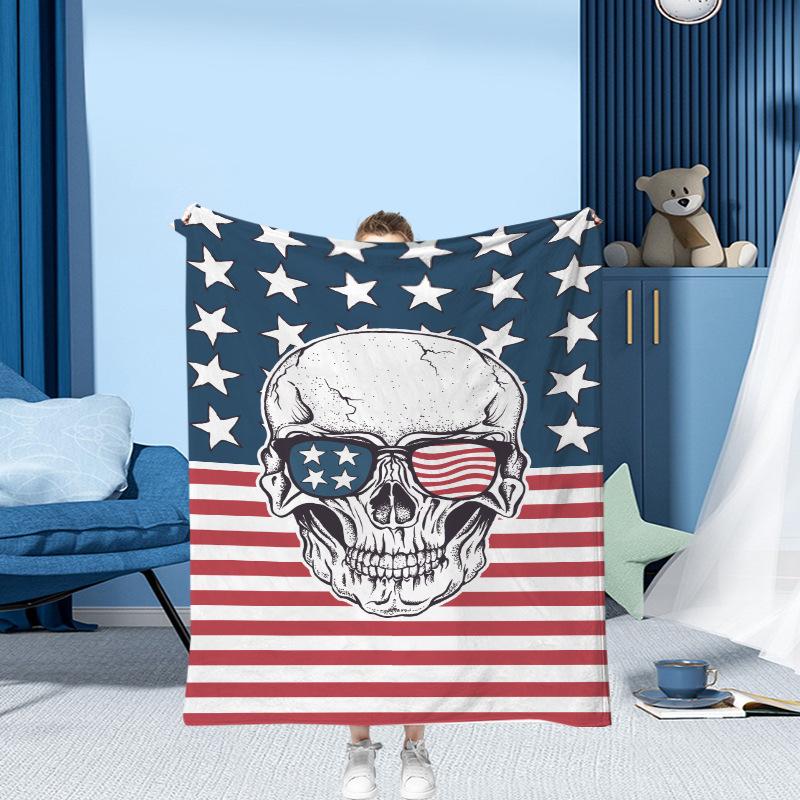 Halloween Pumpkin Head Series Printed Blanket for Sofa Bed Travel Camping Living Room Office Conditioning Blanket