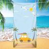 Summer Party Flip Flop Coconut Print Beach Towel Microfiber Quick Dry Soft Absorbent Towel for Beach Pool Travel