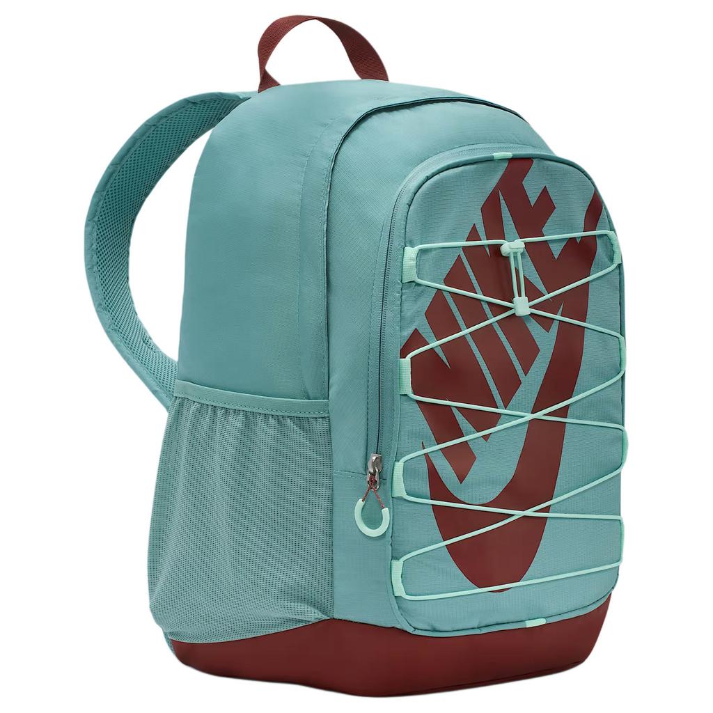 Nike Hayward 22L Fashion Commuter Letter Print Fabric Backpack Unisex Backpack Cannon-Gray Foam-Green Red-Brown HJ8200-017