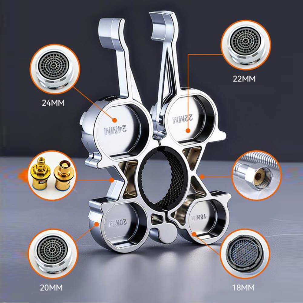 12 In 1 Faucet Aerator Removal Tool Key Wrench For Household Kitchen Bathroom Sink Faucets Disassembly Tool