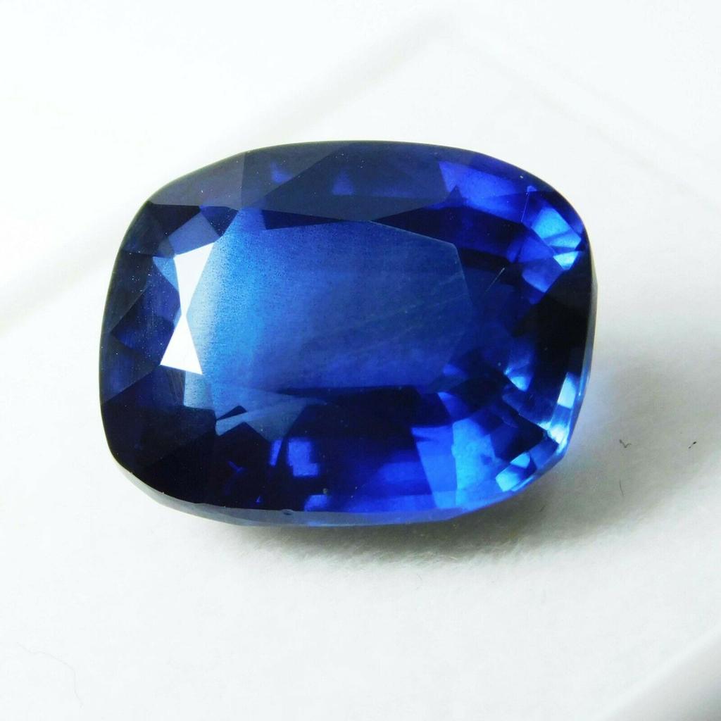 Safira Natural de 10,65 Ct Azul Ceilão Corte Almofada CERTIFICADA Gema Solta A-309 004