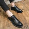 Herren Handgefertigte Luxus Brogue Lederschuhe Business ManagerHerren Karriere Oxfords Schwarz Braun Mode Freizeitschuhe Zapatillas Hombre